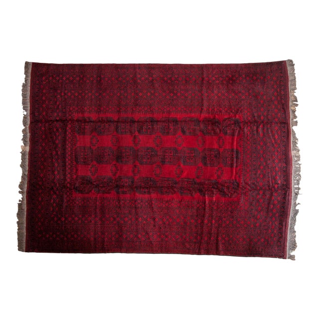 Vintage Afghani Ersari Design Rug - 9'1" X 12'3" For Sale