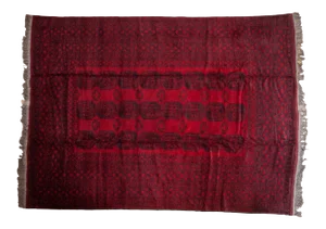 Vintage Afghani Ersari Design Rug - 9'1" X 12'3"