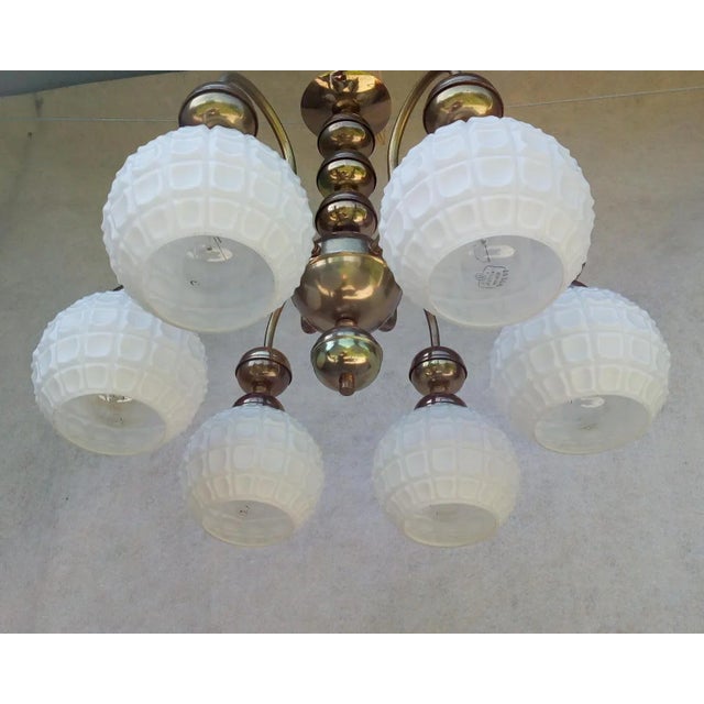 Vintage Bronze Chandelier, 1970s For Sale - Image 17 of 18