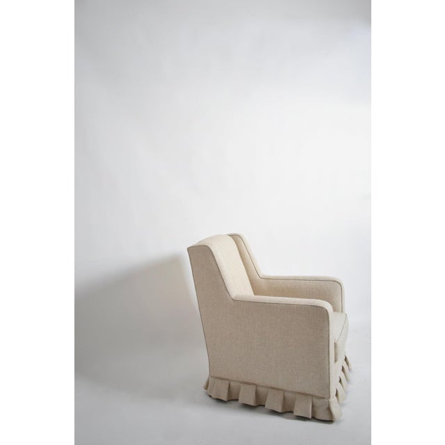 Off White Fringe Lounge Chairs, 1940s, Set of 2 For Sale - Image 3 of 6