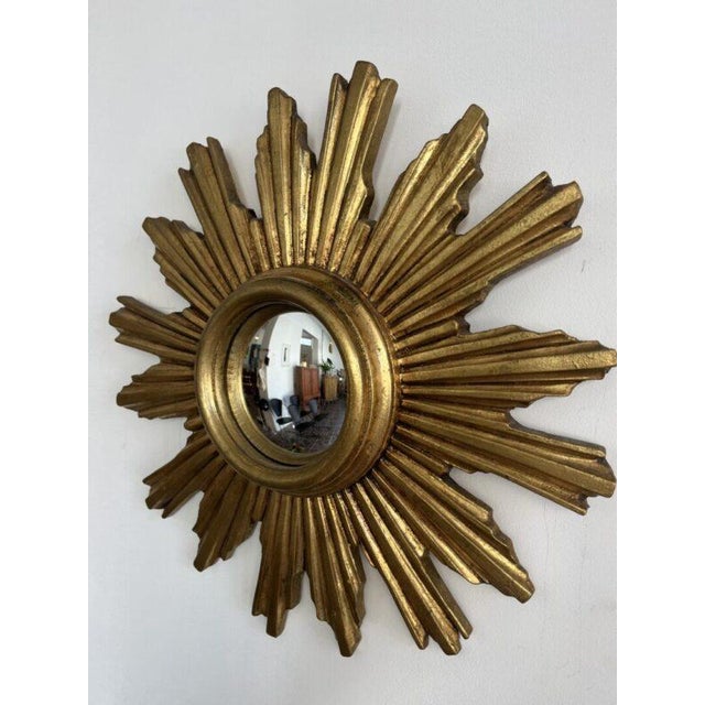 Mid-Century Sunburst Convex Mirror, 1960s For Sale - Image 4 of 10