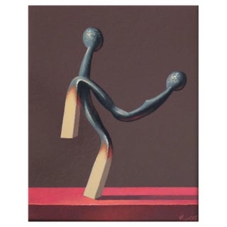 Juris Dimiters, On the Red Carpet, 2022, Oil on Canvas and Cardboard For Sale