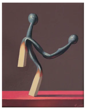 Juris Dimiters, On the Red Carpet, 2022, Oil on Canvas and Cardboard
