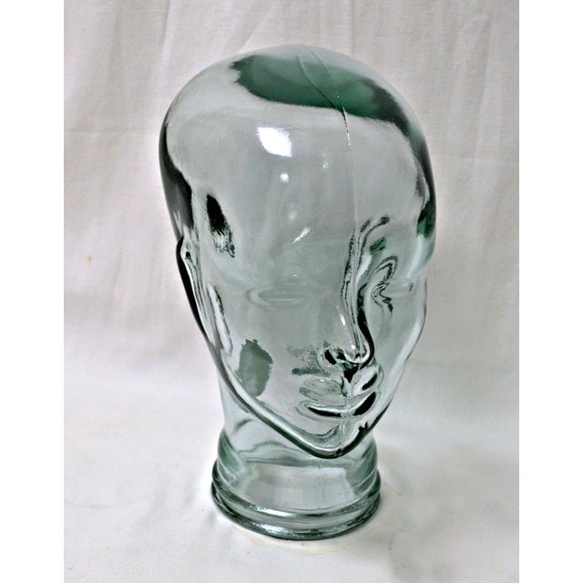 Sculptural Glass Bottle Head Figure For Sale - Image 4 of 9