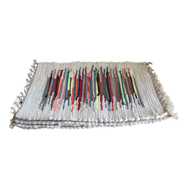 Boho Woven Rag Rug Placemats, Set of Four Chairish