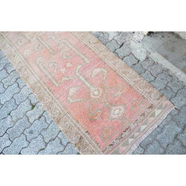 1960s Vintage Hand-Knotted Runner For Sale - Image 9 of 11
