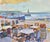 Early 21st Century Valery Bayda, Cafe, Nida, 2013, Oil Painting on Canvas For Sale - Image 5 of 5