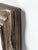 Wood Vintage Carved Dark Brown Wood Picture Frame With Cream Linen Liner For Sale - Image 7 of 13