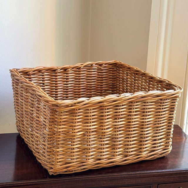 Vintage French Country-Style Storage Basket For Sale - Image 9 of 13