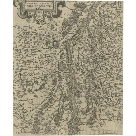 Antique Map of the Rhine, 1608 | Chairish