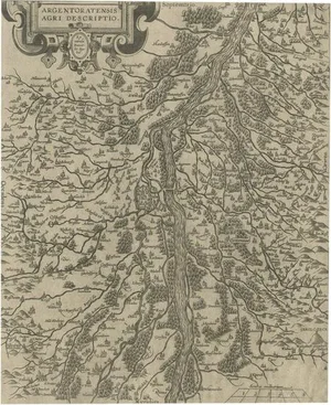 Antique Map of the Rhine, 1608