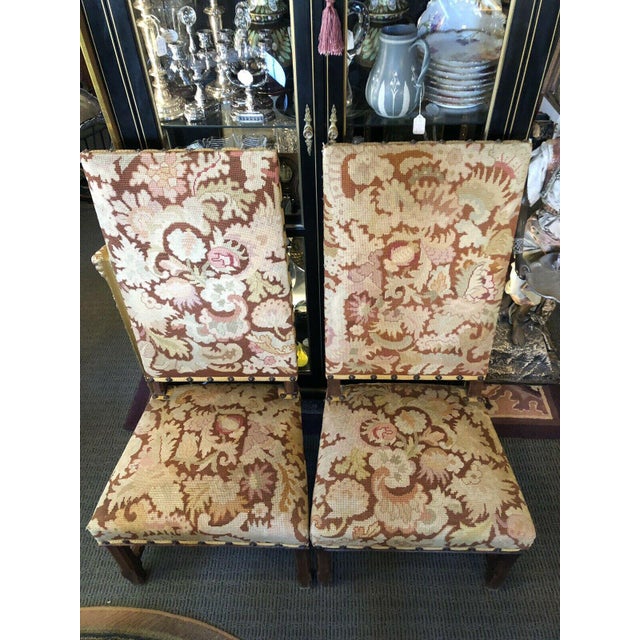 Textile Early 18th Century Fireside Chairs Arts & Crafts Upholstery - a Pair For Sale - Image 7 of 10