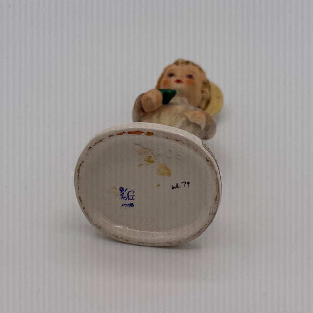 Ceramic Vintage German Porcelain “Christchild With Holly” Figurine – Devotional Christmas Accent For Sale - Image 7 of 9