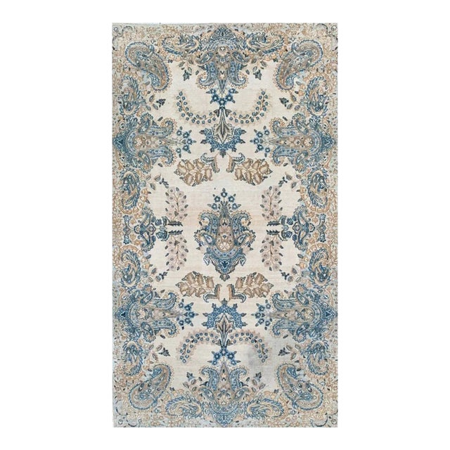 1940s Vintage Old Persian Kerman Area Rug 4x7 For Sale