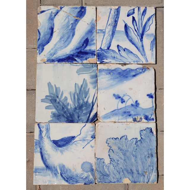 Circa: 18th Century. Country: Portugal. Material: Earthenware, Tin-glazed pottery. Item condition: One tile restored. Some...