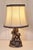 Textile Vintage Figurative Table Lamp in Brown Ceramic with Original Fabric Shade, 1980s For Sale - Image 7 of 7