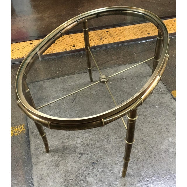 Mastercraft Faux Bamboo Petite Coffee Table For Sale In Denver - Image 6 of 13