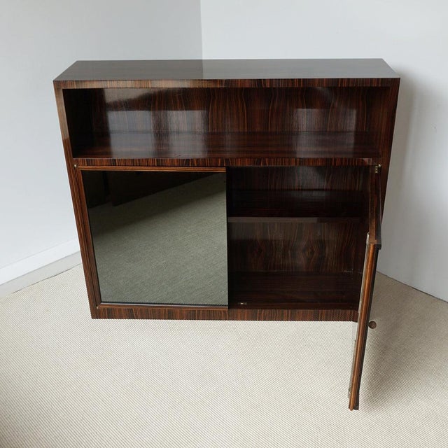 Art Deco Bookcase Cabinet in Macassar Ebony, 1920s For Sale - Image 3 of 12