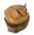 Wood Vintage Hand Carved Sleeping Fox/Cat Log Sculpture For Sale - Image 7 of 11