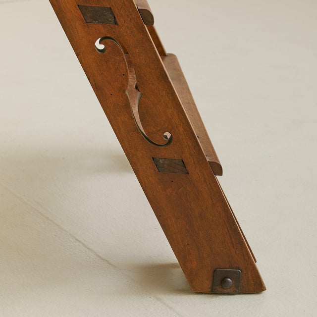 19th Century Italian Walnut Library Ladder For Sale In Chicago - Image 6 of 18