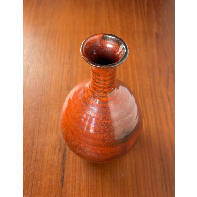 Vintage German Studio Pottery Vase by Pino Horst Pint for Satemin Keramik For Sale - Image 9 of 13