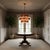 Metal Italian Amber & Ruby Textured Glass Chandelier in Brass, 1970s For Sale - Image 7 of 7
