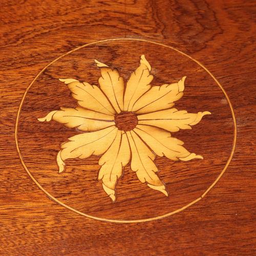 Brown Small Antique Directoire Style Table in Violet Wood, 20th Century For Sale - Image 8 of 10