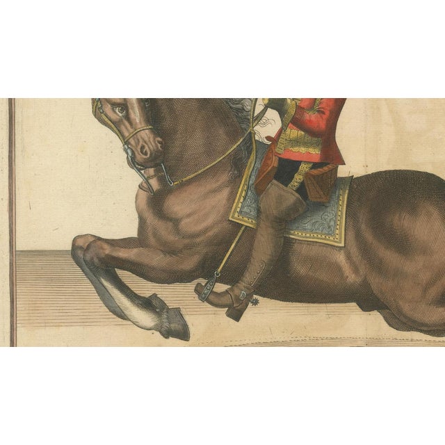 Paper William Cavendish, Dressage Capriole Engraving after Newcastle, 1700, Engraving For Sale - Image 7 of 13