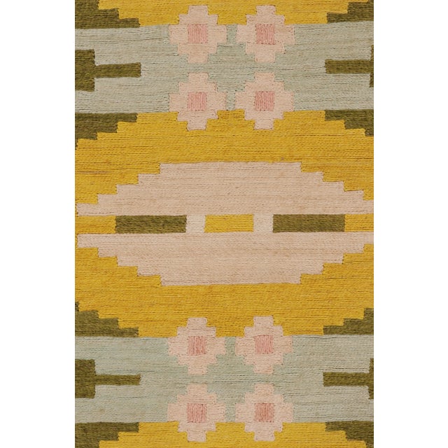 Textile Contemporary Scandinavian Style Diamond Lozenge Abaca Rug by Rug & Kilim, India For Sale - Image 7 of 10