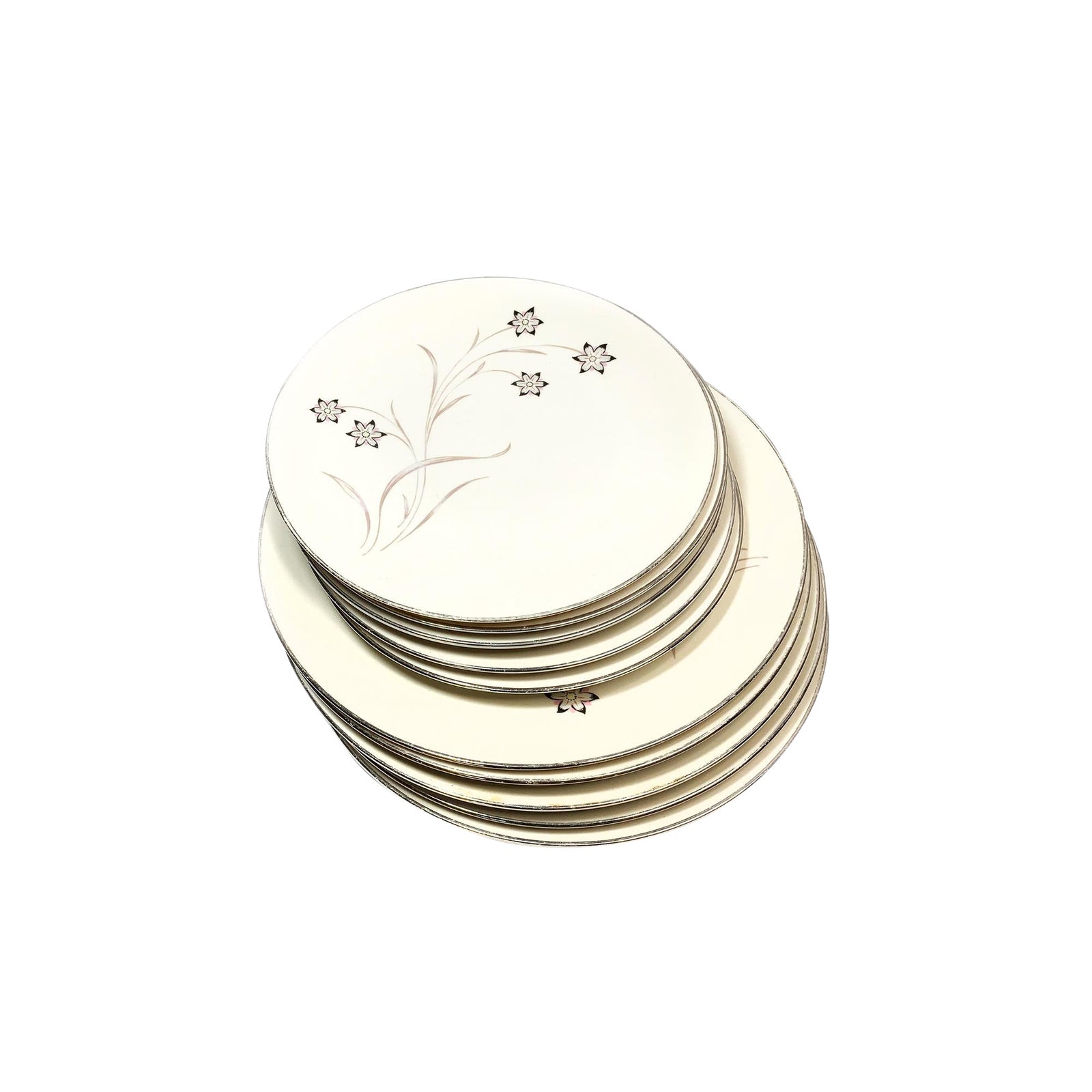 1960s Vintage Mid Century Flintridge China Starflower Serving Set, Made