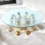 Gold Wrought Iron Scroll Round Coffee Table With Rippled Glass For Sale - Image 10 of 11