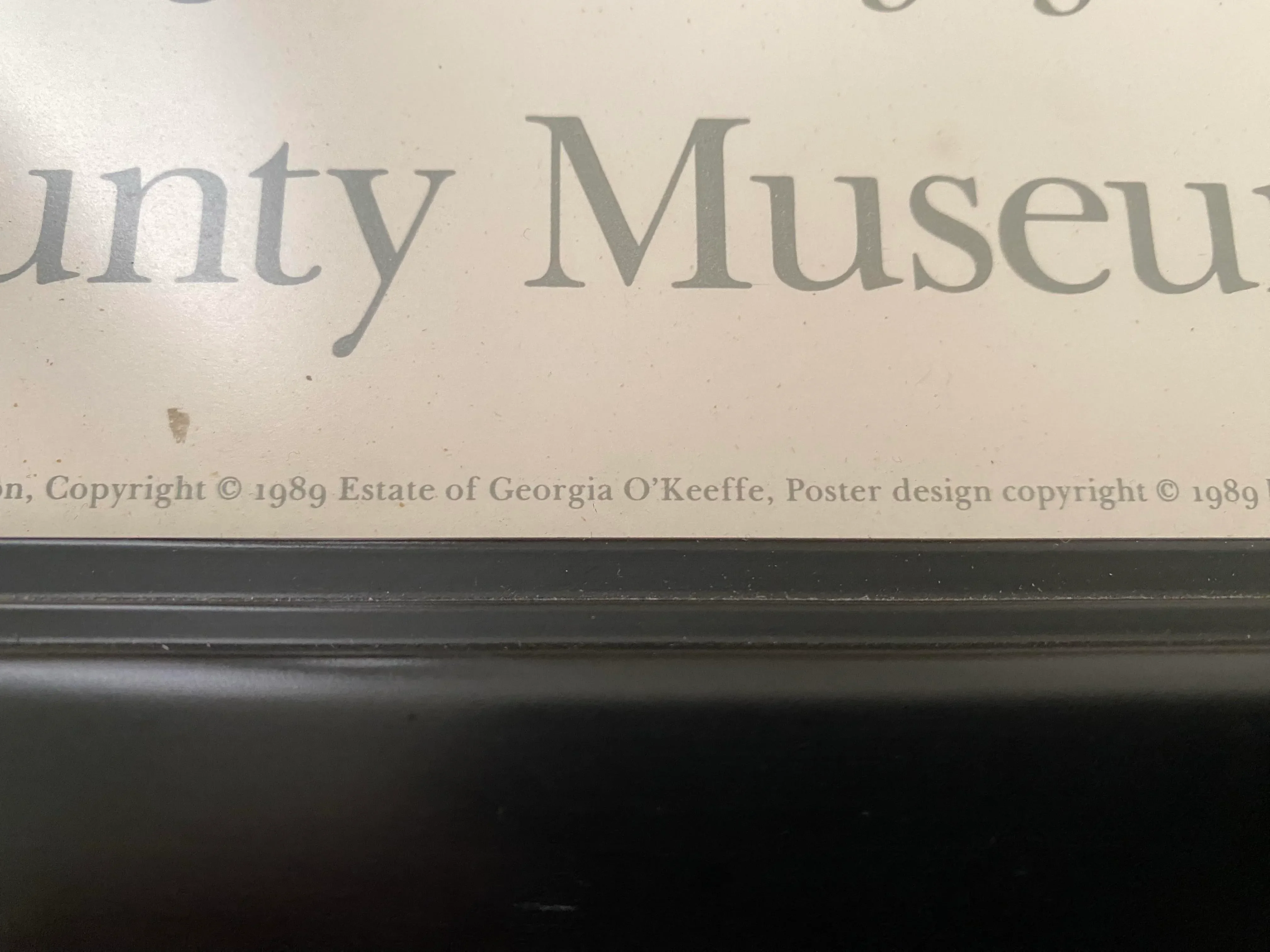 1980s Vintage Georgia O'Keeffe Poster Los Angeles County Museum of