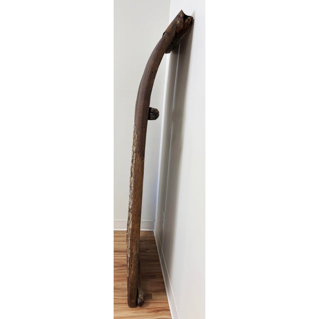 Early 19th Century Antique 19th C Large Sculptural Primitive Wood and Inlaid Flint Stone Thresher For Sale - Image 5 of 9