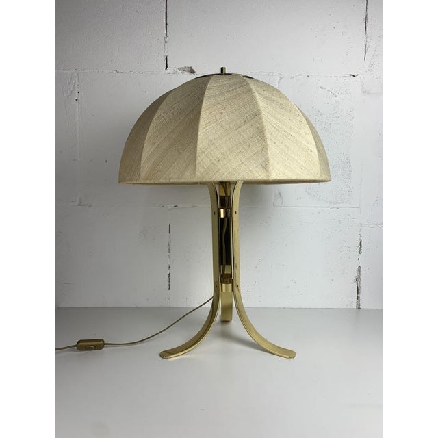 Metal Large Mid-Century Space Age Brass Mushroom Table Lamp, 1960s For Sale - Image 7 of 18