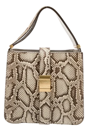 Bottega Veneta Python Marie Snakeskin Shoulder Bag Gold Plated