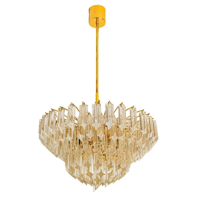 Large Six-Tier Crystal Chandelier from Mazzega, 1960s For Sale - Image 11 of 11