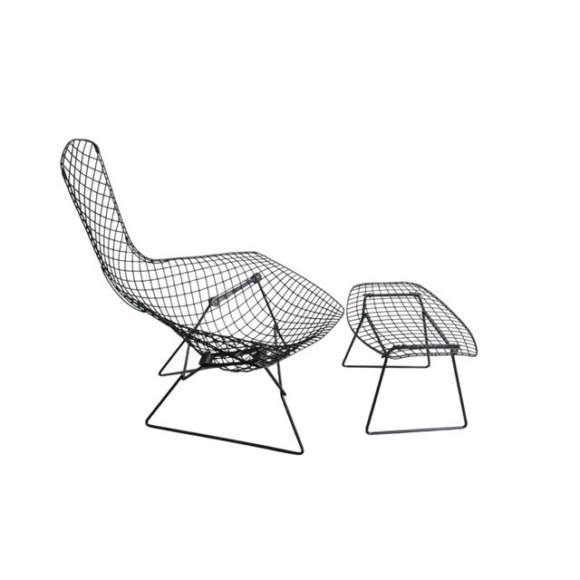 Mid-Century Modern Harry Bertoia for Knoll Attri Bird Chair and Ottoman For Sale - Image 3 of 6