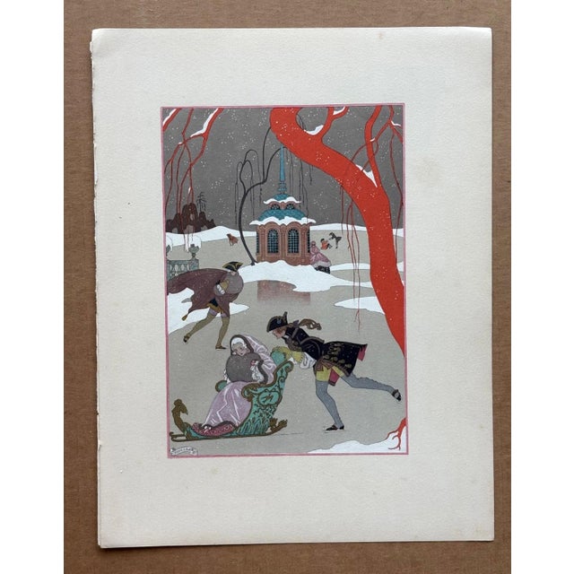 Up for sale is this beautiful, limited edition, hand-colored pochoir print by George Barbier. It is one of several we are...