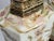 Metal Restored Vintage Chinese Lamps Crackled Porcelain With Flowers and Leaves - A Pair For Sale - Image 7 of 17