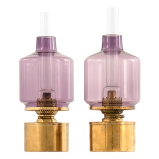 Oil Lamp Model L-47 attributed to Hans-Agne Jakobsson, 1950s, Set of 2 For Sale