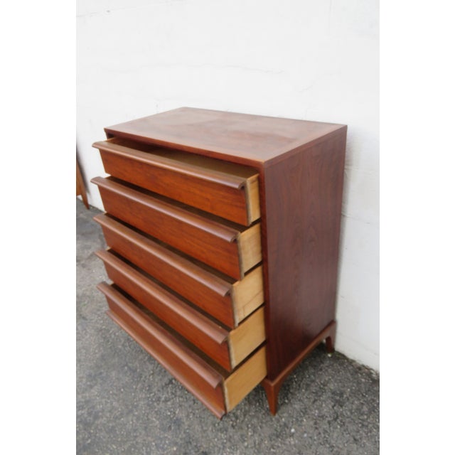 Lane Furniture Mid 20th Century Modern Tall Chest of Drawers 6231 For Sale In Miami - Image 6 of 14