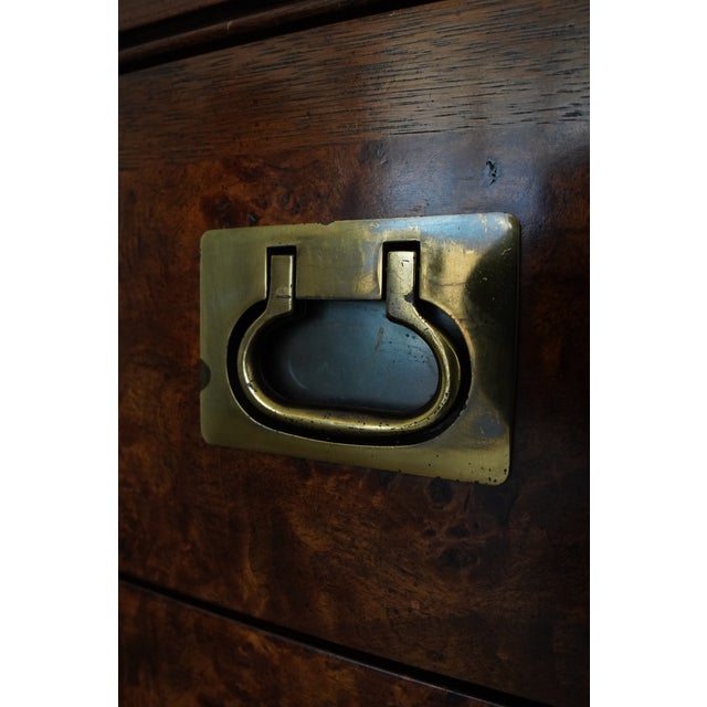 Vintage Hickory Manufacturing Company Burl Wood Cabinet For Sale - Image 14 of 18