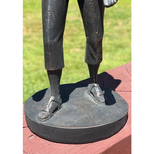 Gray Early 20th Century Aimé Jules Dolou (French 1838-1902) Attr. Sculpture Statue "L Enfant Du Travail", Paris Fooundry Stamp For Sale - Image 8 of 17