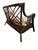 Wood Vintage Chippendale-Style Bamboo Rattan Settee For Sale - Image 7 of 11