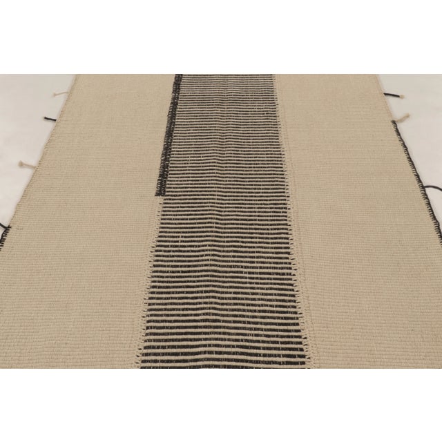 Rug & Kilim's Contemporary Rez Kilim Flatweave With Contemporary Stripe Design For Sale In New York - Image 6 of 10