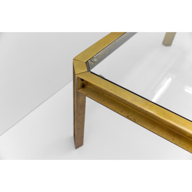 Large Model T09 Coffee Table in Brass and Glass by Peter Ghyczy, 1970s For Sale - Image 12 of 18