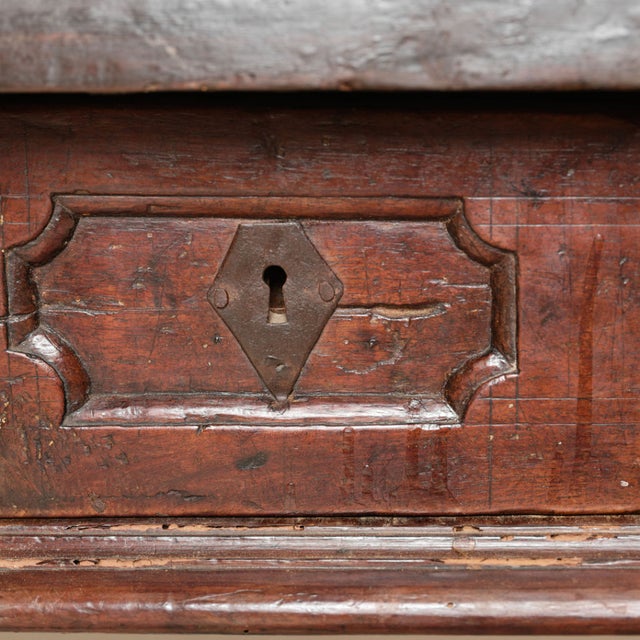 Brown 17th Century French Oak & Walnut Console Table For Sale - Image 8 of 8