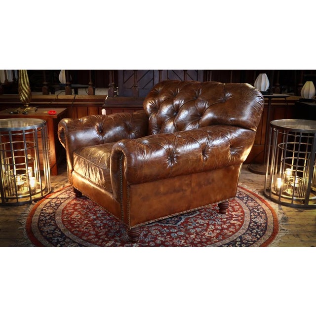 Halo Heritage Lounge Chair in Leather from Timothy Oulton, 2010s For Sale - Image 9 of 18