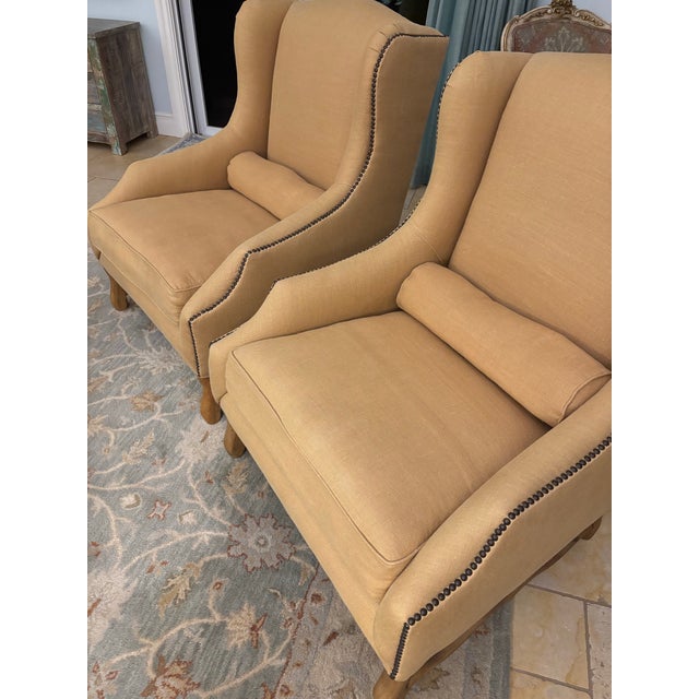 Well constructed and wonderful pair of wingback chairs from Restoration Hardware. Gently used as accent chairs in living...