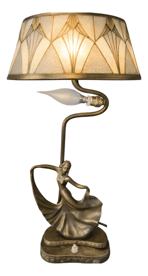 Art Deco Bronze Table Lamp, 1925